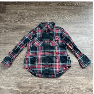 Polo Ralph Lauren Kid Plaid Flannel Cotton Button-Down Shirt 3T Preppy Classic